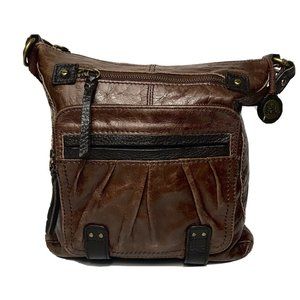 The Sak Chocolate Brown Leather Crossbody Bag